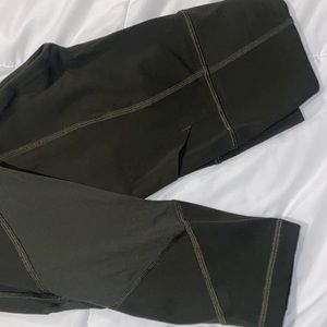 Lululemon Olive green leggings, Size 2.